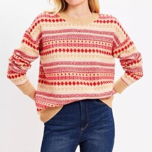 LOFT Fair Isle Sweater NWT